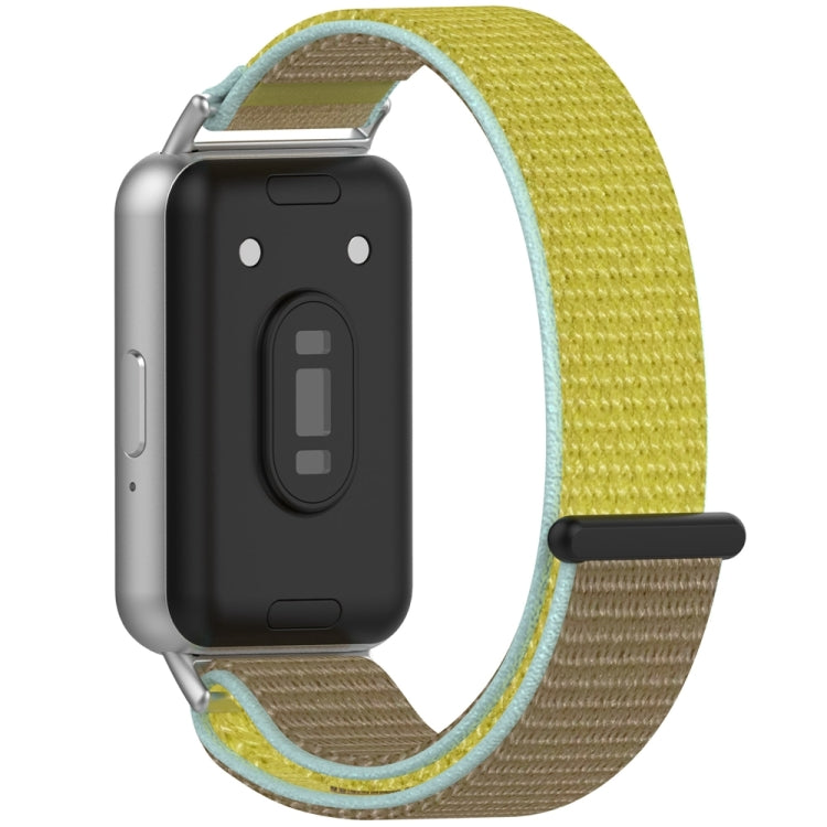 For Samsung Galaxy Fit 3 Nylon Loop Hook and Loop Fastener Watch Band(Camel) - Watch Bands by PMC TechLife | Online Shopping South Africa | PMC TechLife