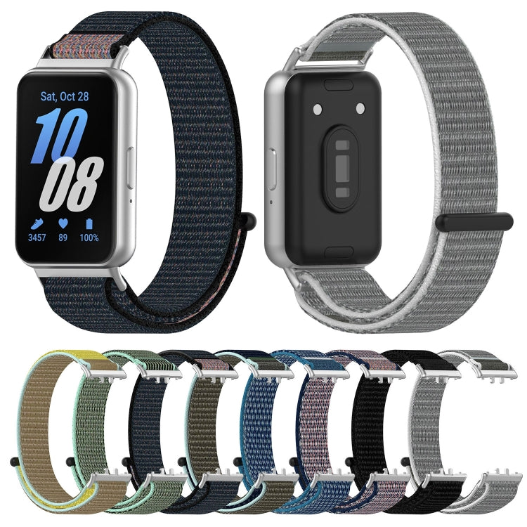 For Samsung Galaxy Fit 3 Nylon Loop Hook and Loop Fastener Watch Band(Midnight Blue) - Watch Bands by PMC TechLife | Online Shopping South Africa | PMC TechLife