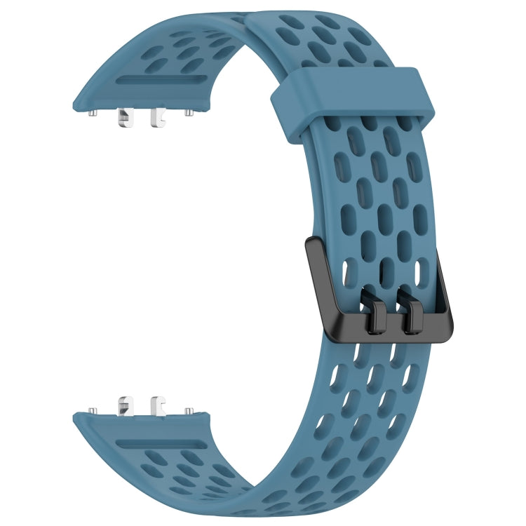 For Samsung Galaxy Fit 3 Hole Style Dual Buckle Silicone Watch Band(Blue) - Watch Bands by PMC TechLife | Online Shopping South Africa | PMC TechLife | Buy Now Pay Later Mobicred