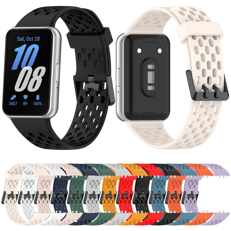 For Samsung Galaxy Fit 3 Hole Style Dual Buckle Silicone Watch Band(Midnight Blue) - Watch Bands by PMC TechLife | Online Shopping South Africa | PMC TechLife