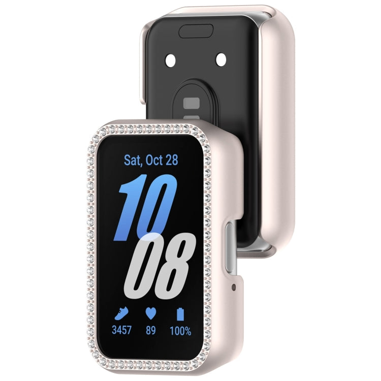 For Samsung Galaxy Fit 3 Diamond Half Pack Hollow PC Watch Protective Case(Starlight) - Watch Cases by PMC TechLife | Online Shopping South Africa | PMC TechLife