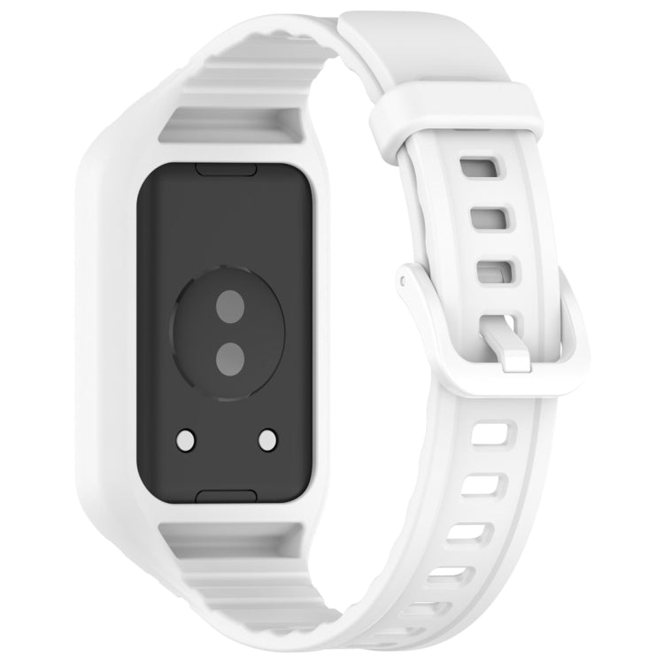 For Honor Band 9 Armor Integrated Silicone Watch Band(White) - Watch Bands by PMC TechLife | Online Shopping South Africa | PMC TechLife
