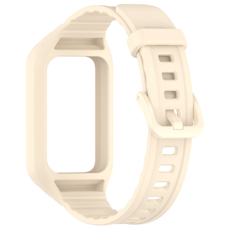 For Honor Band 10 / 9 Armor Integrated Silicone Watch Band(Creamy White) - free shipping - PMC TechLife - Order now!