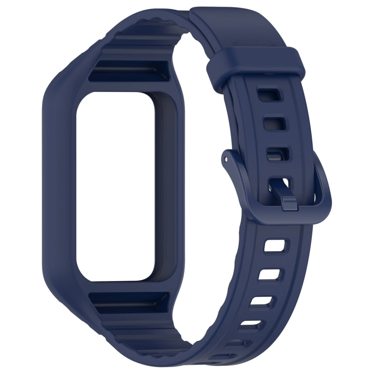 For Honor Band 9 Armor Integrated Silicone Watch Band(Midnight Blue) - Watch Bands by PMC TechLife | Online Shopping South Africa | PMC TechLife