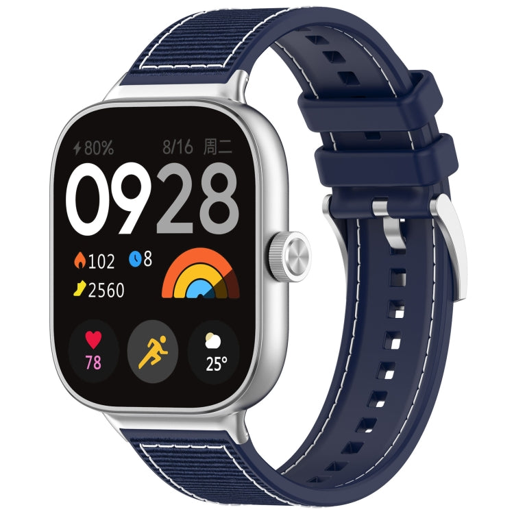 For Xiaomi Mi Band 8 Pro / Redmi Watch 4 Official Buckle Hybrid Nylon Braid Silicone Watch Band(Midnight Blue) - Watch Bands by PMC TechLife | Online Shopping South Africa | PMC TechLife