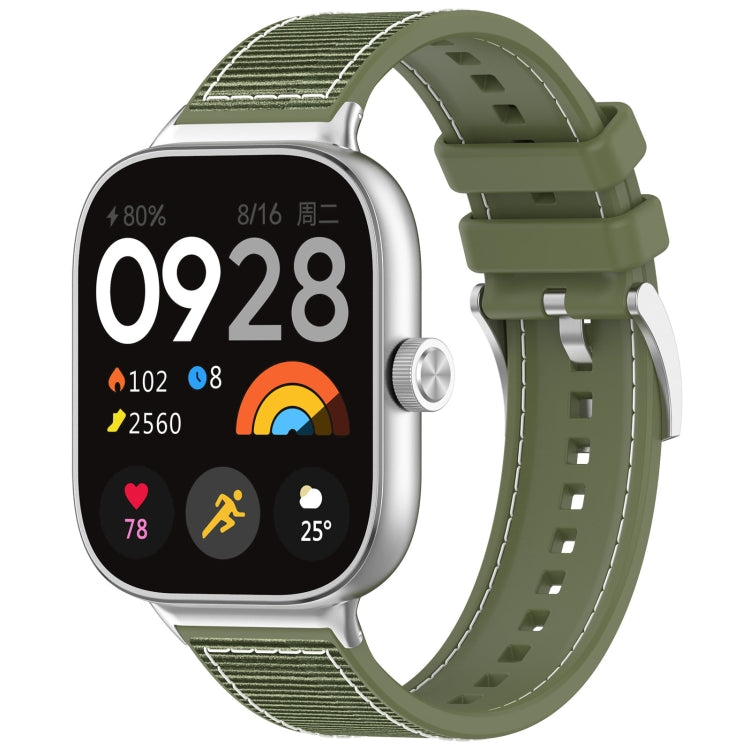 For Xiaomi Mi Band 8 Pro / Redmi Watch 4 Official Buckle Hybrid Nylon Braid Silicone Watch Band(Green) - Watch Bands by PMC TechLife | Online Shopping South Africa | PMC TechLife