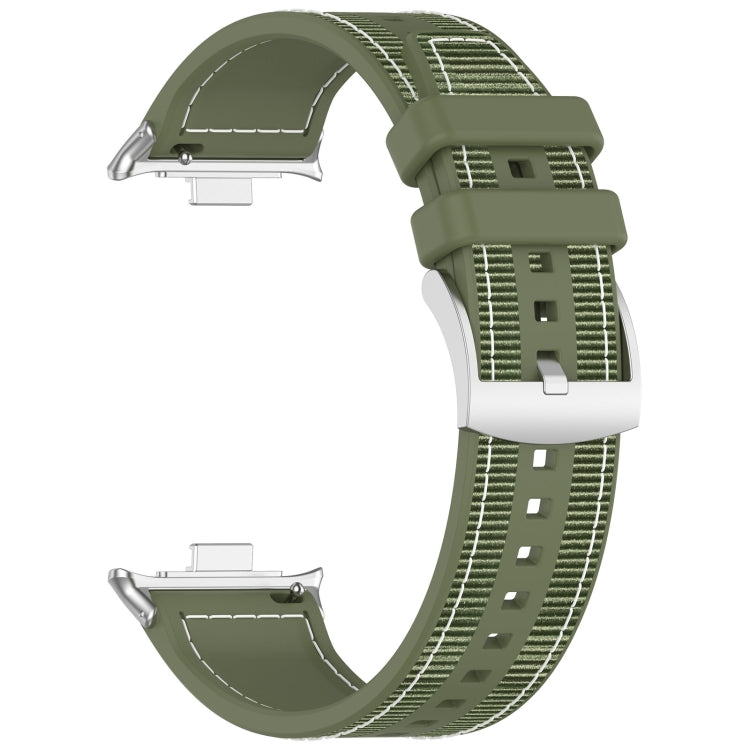 For Xiaomi Mi Band 8 Pro / Redmi Watch 4 Official Buckle Hybrid Nylon Braid Silicone Watch Band(Green) - Watch Bands by PMC TechLife | Online Shopping South Africa | PMC TechLife
