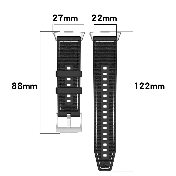 For Xiaomi Mi Band 8 Pro / Redmi Watch 4 Official Buckle Hybrid Nylon Braid Silicone Watch Band(Midnight Blue) - Watch Bands by PMC TechLife | Online Shopping South Africa | PMC TechLife