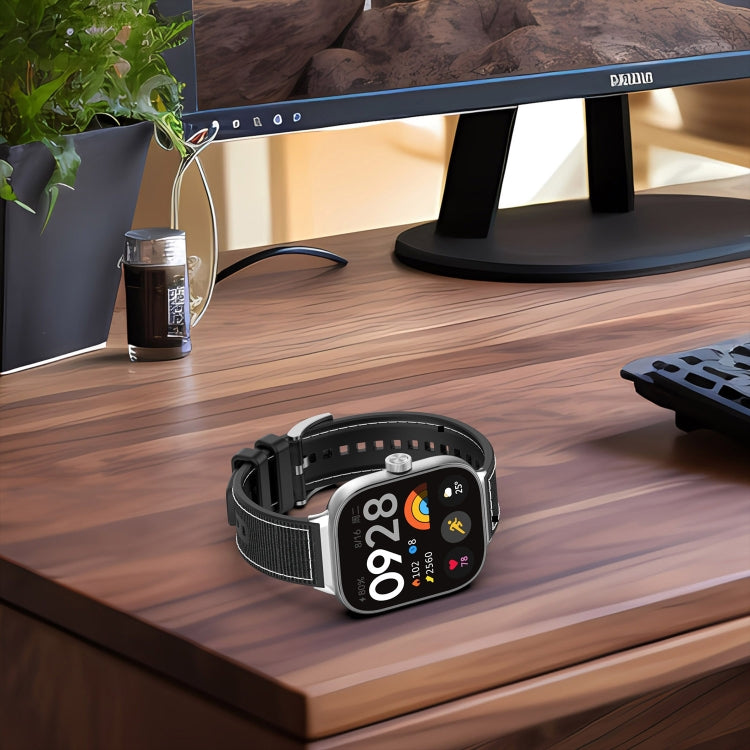 For Xiaomi Mi Band 8 Pro / Redmi Watch 4 Official Buckle Hybrid Nylon Braid Silicone Watch Band(Midnight Blue) - Watch Bands by PMC TechLife | Online Shopping South Africa | PMC TechLife