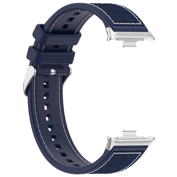 For Xiaomi Mi Band 8 Pro / Redmi Watch 4 Ordinary Buckle Hybrid Nylon Braid Silicone Watch Band(Midnight Blue) - Watch Bands by PMC TechLife | Online Shopping South Africa | PMC TechLife