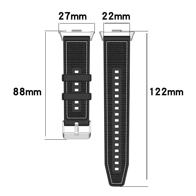 For Xiaomi Mi Band 8 Pro / Redmi Watch 4 Ordinary Buckle Hybrid Nylon Braid Silicone Watch Band(Green) - Watch Bands by PMC TechLife | Online Shopping South Africa | PMC TechLife