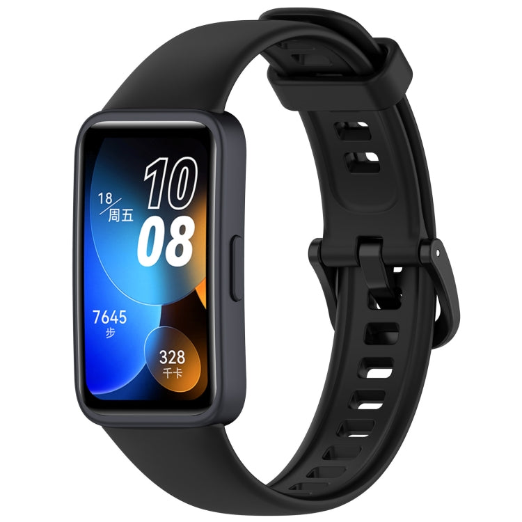 For Huawei Band 10 / 9 / 8 Solid Color Colorful Buckle Silicone Watch Band(Black) - Watch Bands by PMC TechLife | Online Shopping South Africa | PMC TechLife | Buy Now Pay Later Mobicred