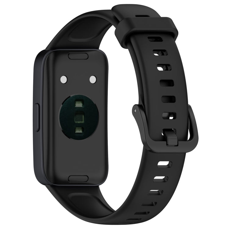 For Huawei Band 10 / 9 / 8 Solid Color Colorful Buckle Silicone Watch Band(Black) - Watch Bands by PMC TechLife | Online Shopping South Africa | PMC TechLife | Buy Now Pay Later Mobicred