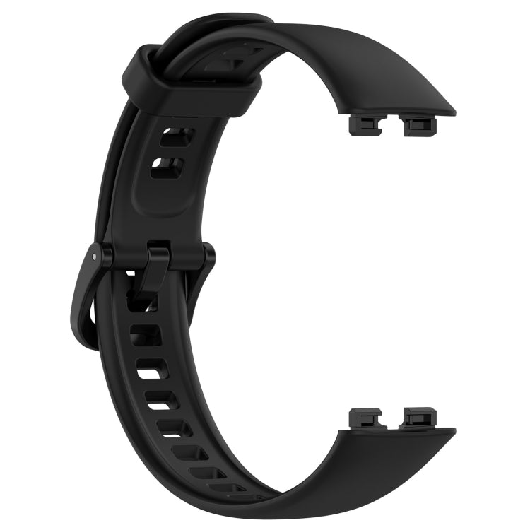 For Huawei Band 10 / 9 / 8 Solid Color Colorful Buckle Silicone Watch Band(Black) - Watch Bands by PMC TechLife | Online Shopping South Africa | PMC TechLife | Buy Now Pay Later Mobicred