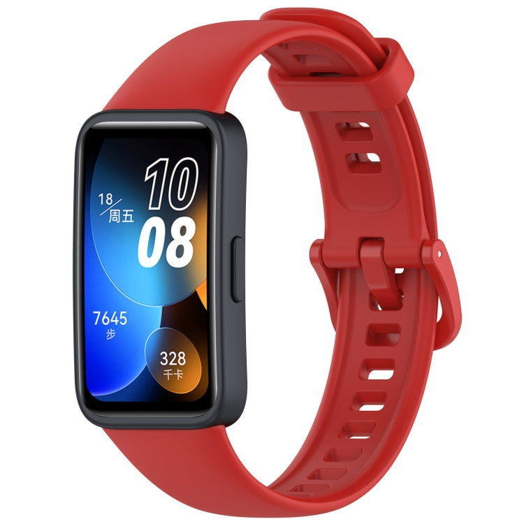 For Huawei Band 10 / 9 / 8 Solid Color Colorful Buckle Silicone Watch Band(Red) - free shipping - PMC TechLife - Order now!