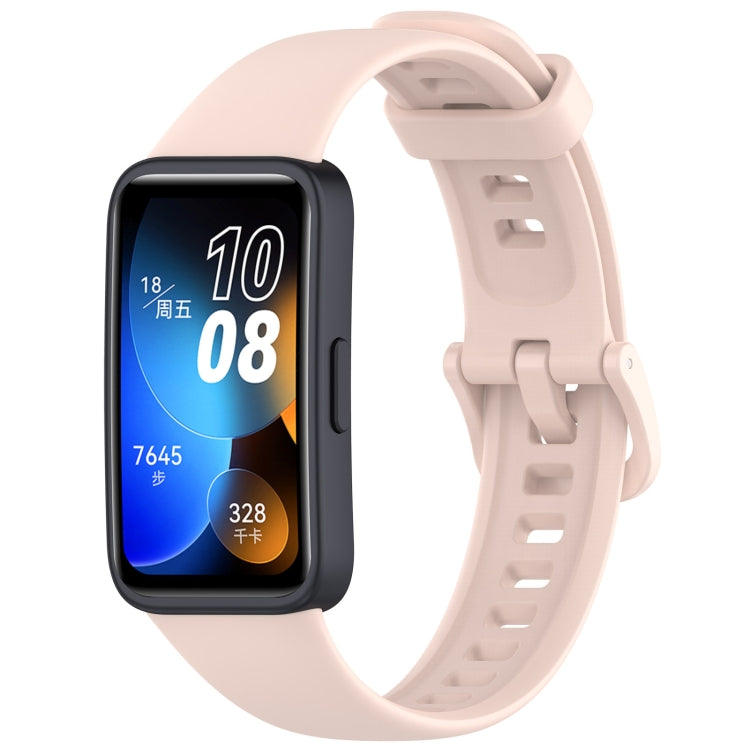 For Huawei Band 10 / 9 / 8 Solid Color Colorful Buckle Silicone Watch Band(Light Pink) - Watch Bands by PMC TechLife | Online Shopping South Africa | PMC TechLife | Buy Now Pay Later Mobicred