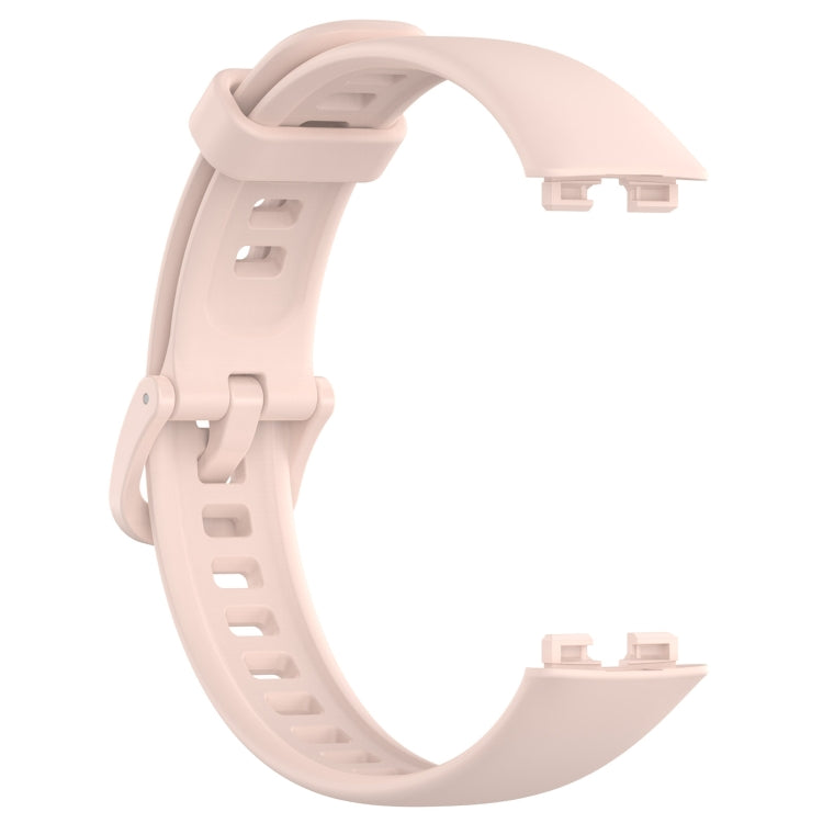For Huawei Band 10 / 9 / 8 Solid Color Colorful Buckle Silicone Watch Band(Light Pink) - Watch Bands by PMC TechLife | Online Shopping South Africa | PMC TechLife | Buy Now Pay Later Mobicred