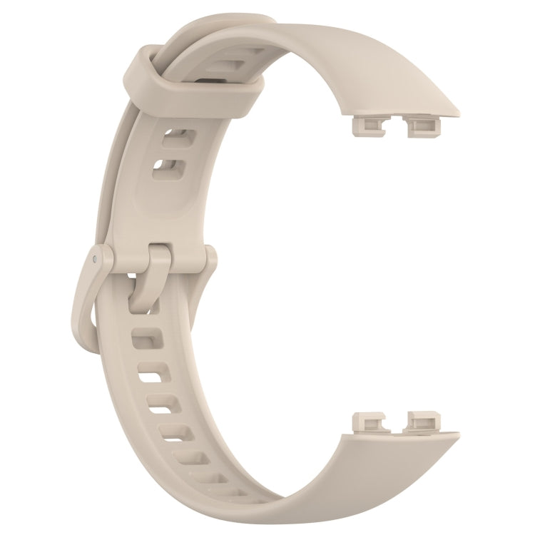 For Huawei Band 10 / 9 / 8 Solid Color Colorful Buckle Silicone Watch Band(Ivory White) - Watch Bands by PMC TechLife | Online Shopping South Africa | PMC TechLife | Buy Now Pay Later Mobicred