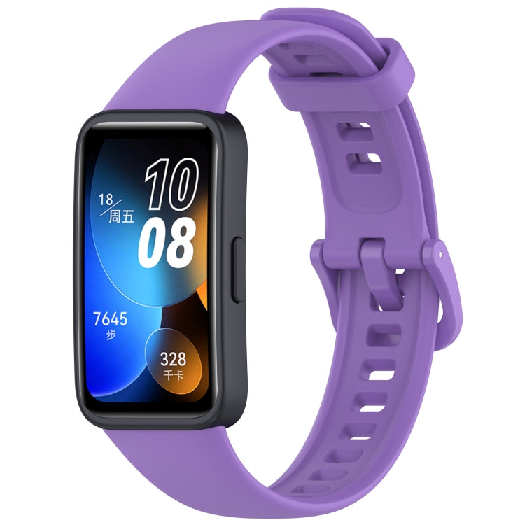 For Huawei Band 9 / 9 NFC Solid Color Colorful Buckle Silicone Watch Band(Purple) - Watch Bands by PMC TechLife | Online Shopping South Africa | PMC TechLife
