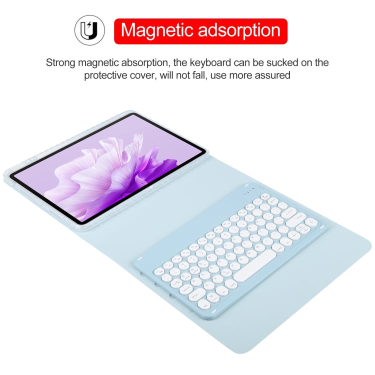 For Huawei MatePad Air 11.5 Round Button Bluetooth Keyboard Rotatable Holder Leather Case(Sky Blue) - free shipping - PMC TechLife - Order now!