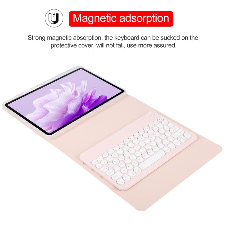 For Huawei MatePad Air 11.5 Round Button Bluetooth Keyboard Rotatable Holder Leather Case(Rose Gold) - free shipping - PMC TechLife - Order now!