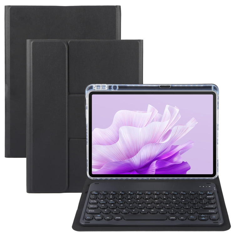 For Huawei MatePad Air 11.5 Round Button Bluetooth Keyboard Rotatable Holder Leather Case(Black) - free shipping - PMC TechLife - Order now!
