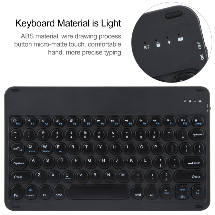 For Huawei MatePad Air 11.5 Round Button Bluetooth Keyboard Rotatable Holder Leather Case(Black) - free shipping - PMC TechLife - Order now!