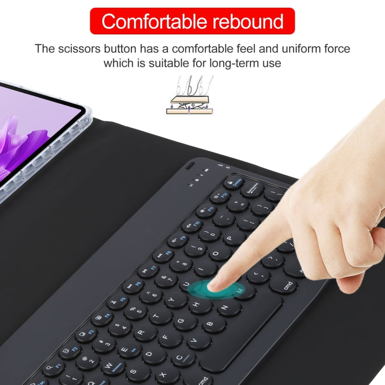 For Huawei MatePad Air 11.5 Round Button Bluetooth Keyboard Rotatable Holder Leather Case(Black) - free shipping - PMC TechLife - Order now!