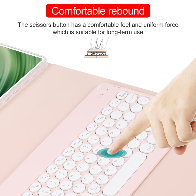 For Huawei MatePad Pro 11 2024 / 2022 Round Button Bluetooth Keyboard Rotatable Holder Leather Case(Rose Gold) - free shipping - PMC TechLife - Order now!