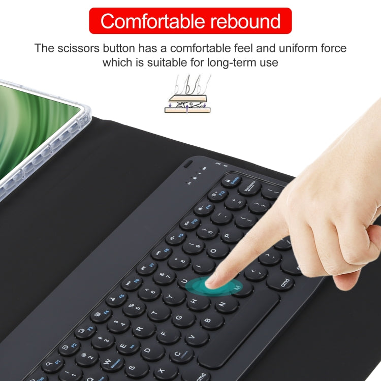 For Huawei MatePad Pro 11 2024 / 2022 Round Button Bluetooth Keyboard Rotatable Holder Leather Case(Black) - Huawei Keyboard by PMC TechLife | Online Shopping South Africa | PMC TechLife