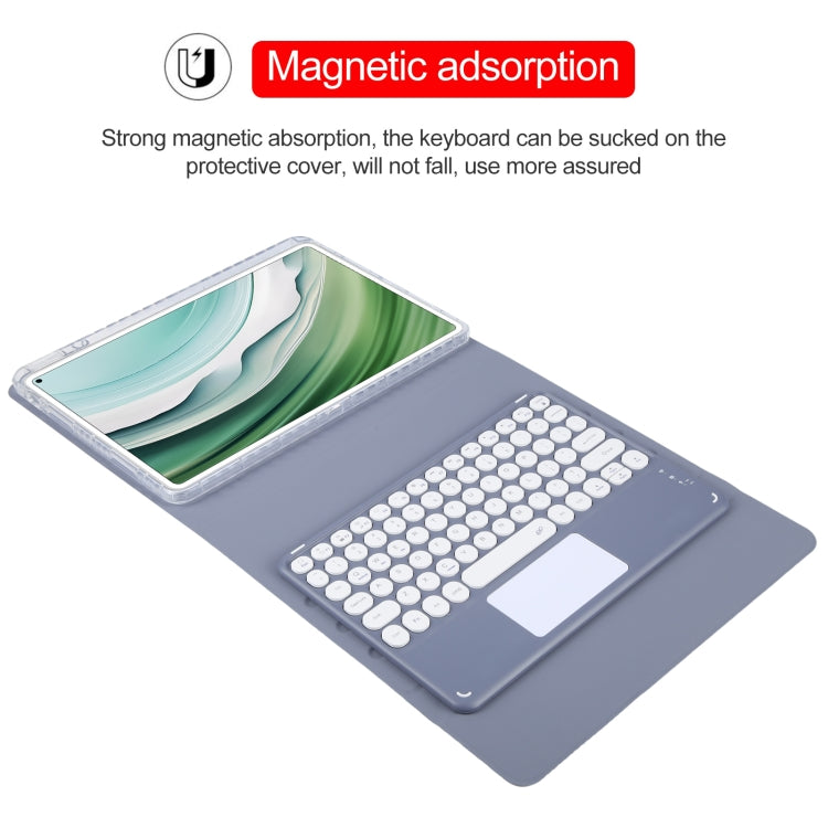 For Huawei MatePad Pro 11 2024 / 2022 Round Button Bluetooth Keyboard Rotatable Holder Leather Case with Touchpad(Lavender Purple) - free shipping - PMC TechLife - Order now!