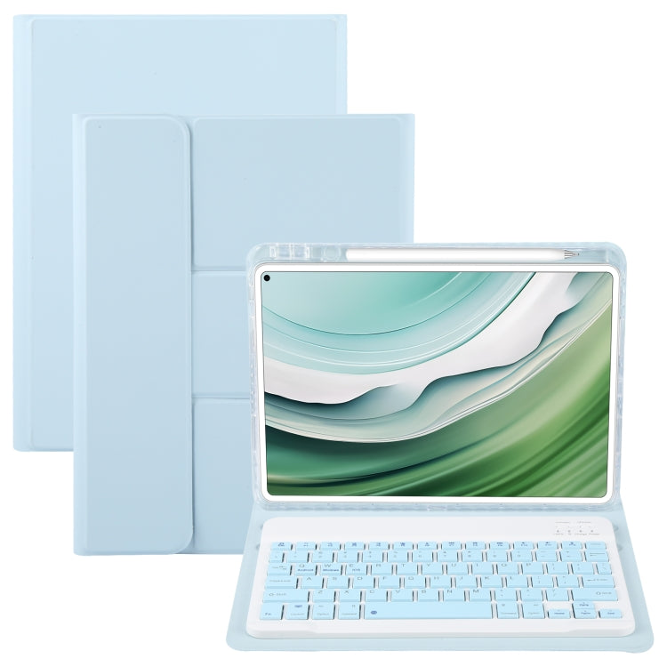 For Huawei MatePad Pro 11 2024 / 2022 Square Button Bluetooth Keyboard Rotatable Holder Leather Case(Sky Blue) - Huawei Keyboard by PMC TechLife | Online Shopping South Africa | PMC TechLife