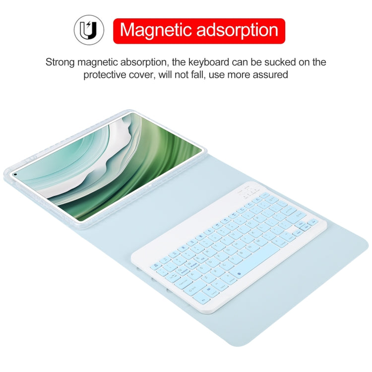 For Huawei MatePad Pro 11 2024 / 2022 Square Button Bluetooth Keyboard Rotatable Holder Leather Case(Sky Blue) - Huawei Keyboard by PMC TechLife | Online Shopping South Africa | PMC TechLife