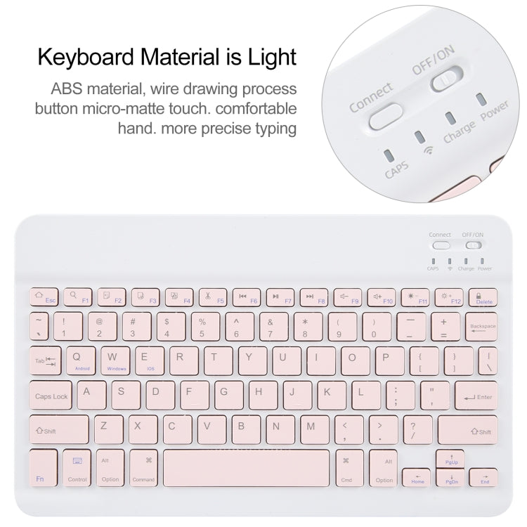 For Huawei MatePad Pro 11 2024 / 2022 Square Button Bluetooth Keyboard Rotatable Holder Leather Case(Rose Gold) - Huawei Keyboard by PMC TechLife | Online Shopping South Africa | PMC TechLife