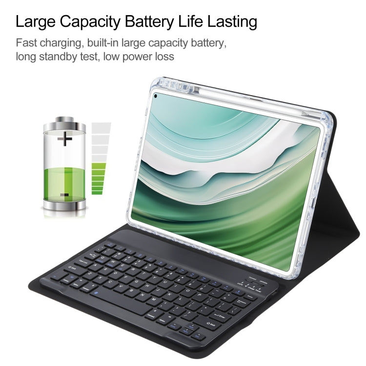For Huawei MatePad Pro 11 2024 / 2022 Square Button Bluetooth Keyboard Rotatable Holder Leather Case(Black) - Huawei Keyboard by PMC TechLife | Online Shopping South Africa | PMC TechLife