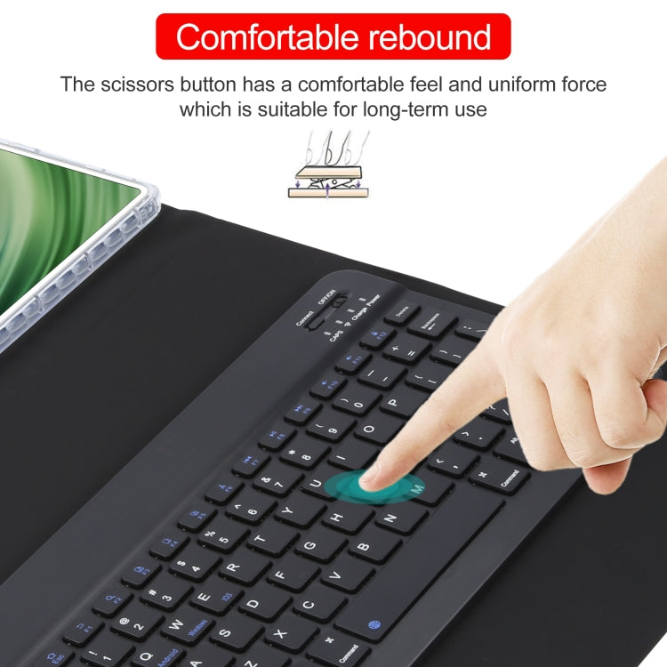 For Huawei MatePad Pro 11 2024 / 2022 Square Button Bluetooth Keyboard Rotatable Holder Leather Case(Black) - Huawei Keyboard by PMC TechLife | Online Shopping South Africa | PMC TechLife