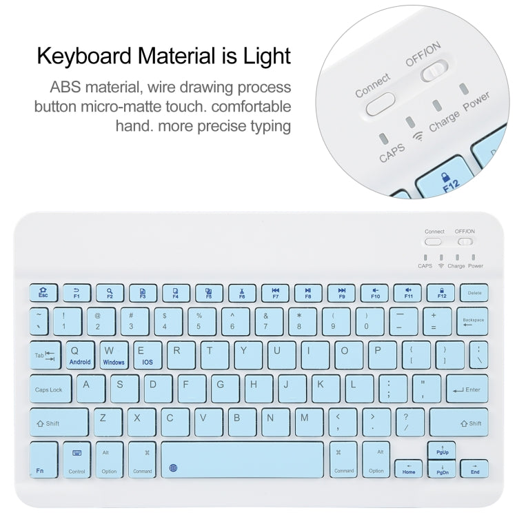 For Huawei MatePad Air 11.5 Square Button Bluetooth Keyboard Rotatable Holder Leather Case(Sky Blue) - Huawei Keyboard by PMC TechLife | Online Shopping South Africa | PMC TechLife