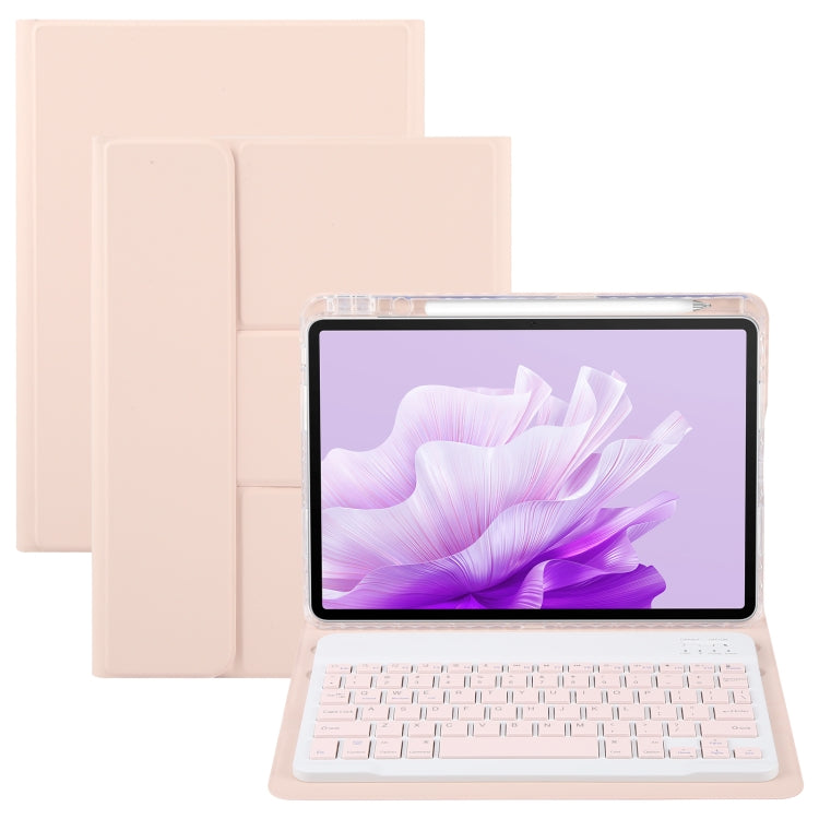 For Huawei MatePad Air 11.5 Square Button Bluetooth Keyboard Rotatable Holder Leather Case(Rose Gold) - free shipping - PMC TechLife - Order now!
