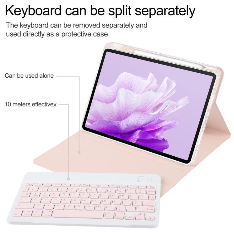 For Huawei MatePad Air 11.5 Square Button Bluetooth Keyboard Rotatable Holder Leather Case(Rose Gold) - free shipping - PMC TechLife - Order now!