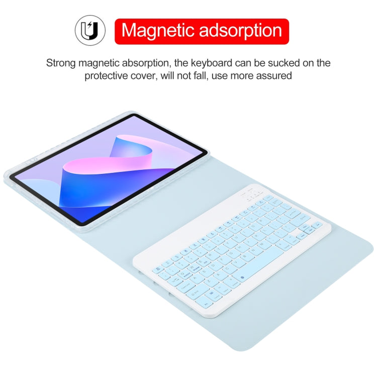 For Huawei MatePad 11 2023 / 2021 Square Button Bluetooth Keyboard Rotatable Holder Leather Case(Sky Blue) - Huawei Keyboard by PMC TechLife | Online Shopping South Africa | PMC TechLife
