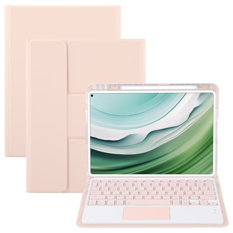 For Huawei MatePad Pro 11 2024 / 2022 Square Button Bluetooth Keyboard Rotatable Holder Leather Case with Touchpad(Rose Gold) - Huawei Keyboard by PMC TechLife | Online Shopping South Africa | PMC TechLife
