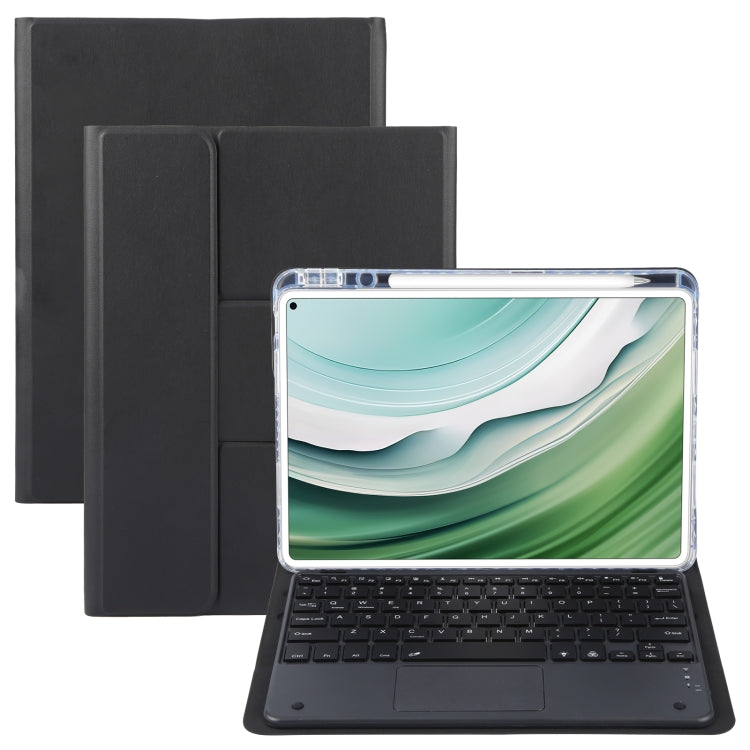 For Huawei MatePad Pro 11 2024 / 2022 Square Button Bluetooth Keyboard Rotatable Holder Leather Case with Touchpad(Black) - Huawei Keyboard by PMC TechLife | Online Shopping South Africa | PMC TechLife