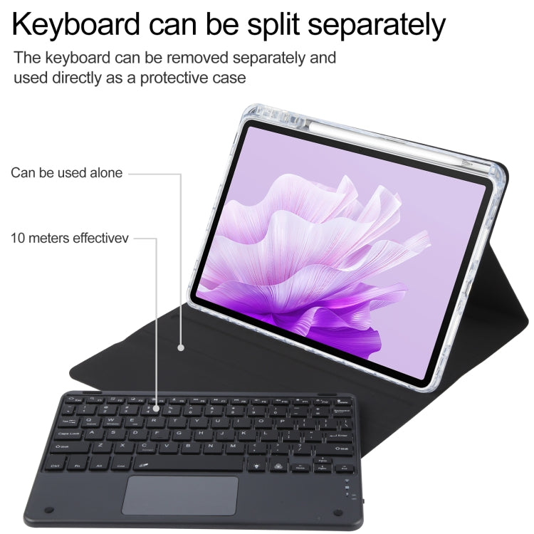 For Huawei MatePad Air 11.5 Square Button Bluetooth Keyboard Rotatable Holder Leather Case with Touchpad(Black) - free shipping - PMC TechLife - Order now!