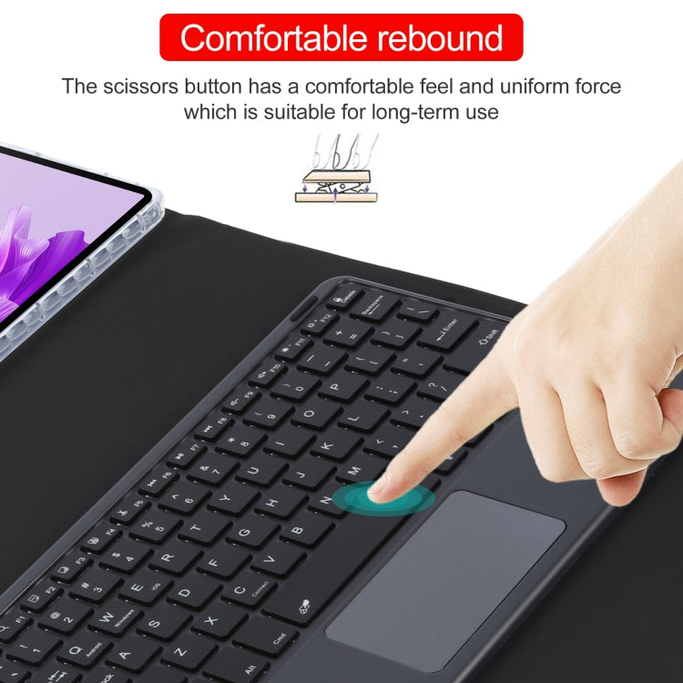 For Huawei MatePad Air 11.5 Square Button Bluetooth Keyboard Rotatable Holder Leather Case with Touchpad(Black) - free shipping - PMC TechLife - Order now!