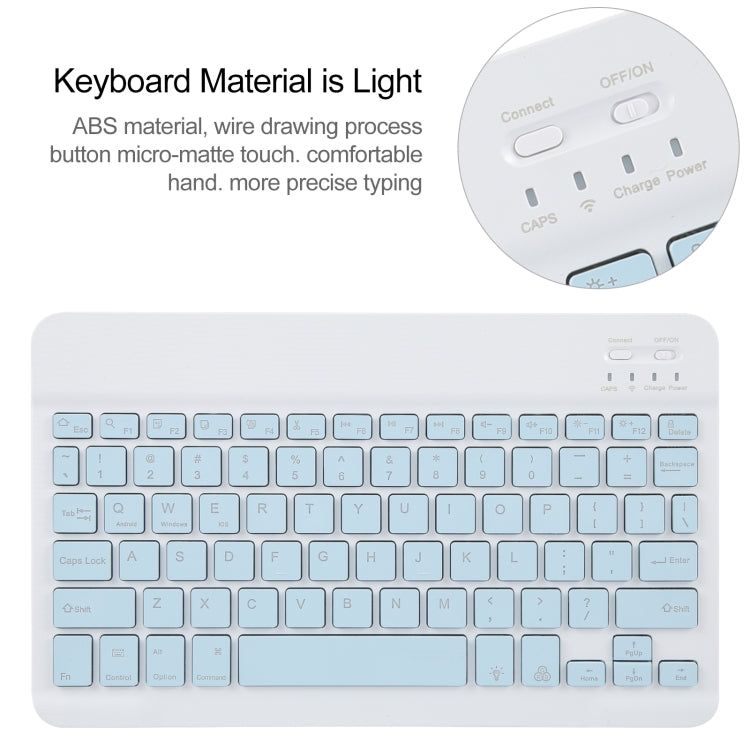 For Huawei MatePad Pro 11 2024 / 2022 Square Button Backlight Bluetooth Keyboard Rotatable Holder Leather Case(Sky Blue) - Huawei Keyboard by PMC TechLife | Online Shopping South Africa | PMC TechLife