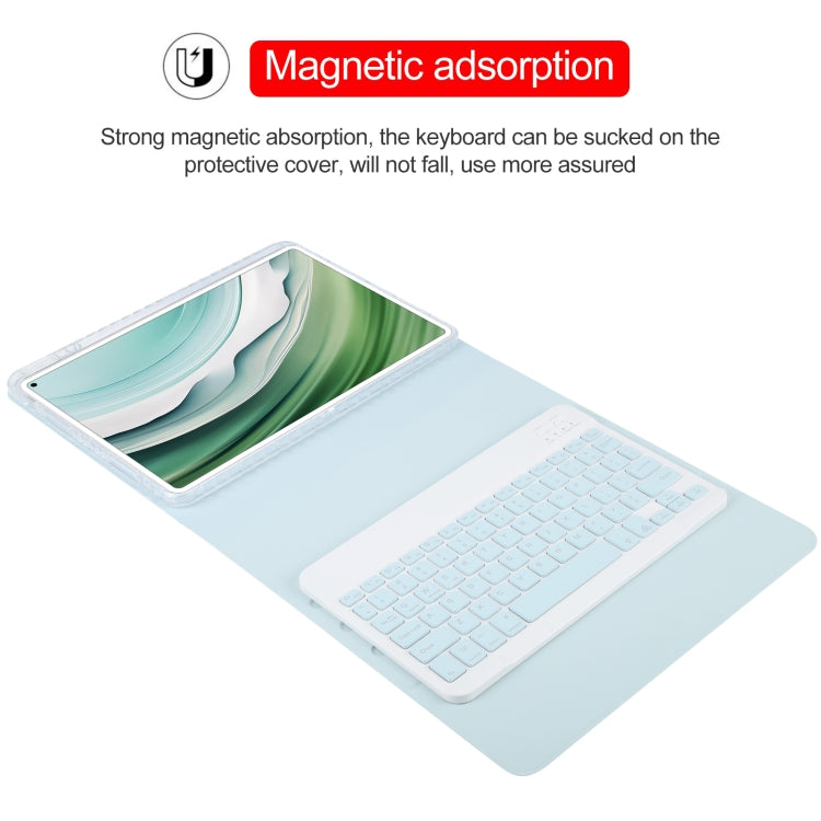 For Huawei MatePad Pro 11 2024 / 2022 Square Button Backlight Bluetooth Keyboard Rotatable Holder Leather Case(Sky Blue) - Huawei Keyboard by PMC TechLife | Online Shopping South Africa | PMC TechLife
