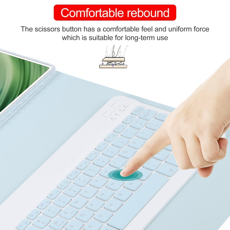 For Huawei MatePad Pro 11 2024 / 2022 Square Button Backlight Bluetooth Keyboard Rotatable Holder Leather Case(Sky Blue) - Huawei Keyboard by PMC TechLife | Online Shopping South Africa | PMC TechLife