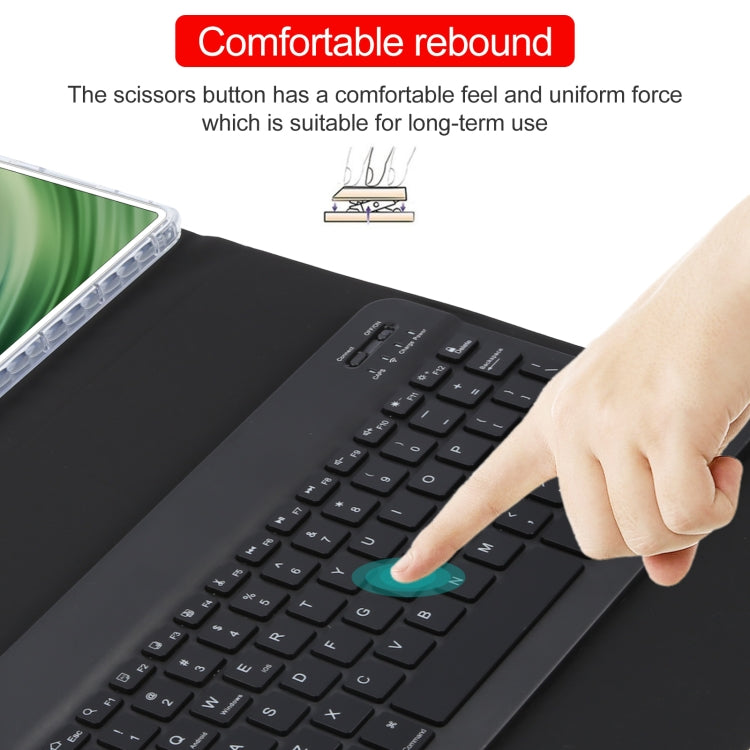 For Huawei MatePad Pro 11 2024 / 2022 Square Button Backlight Bluetooth Keyboard Rotatable Holder Leather Case(Black) - Huawei Keyboard by PMC TechLife | Online Shopping South Africa | PMC TechLife