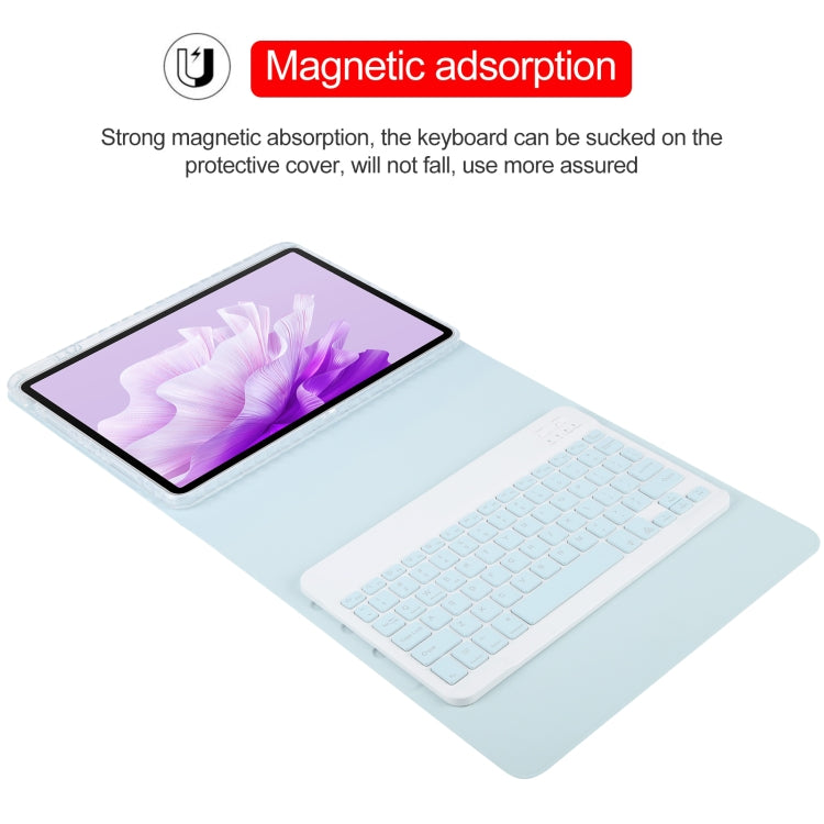 For Huawei MatePad Air 11.5 Square Button Backlight Bluetooth Keyboard Rotatable Holder Leather Case(Sky Blue) - Huawei Keyboard by PMC TechLife | Online Shopping South Africa | PMC TechLife