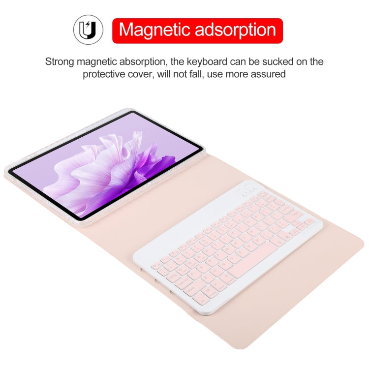 For Huawei MatePad Air 11.5 Square Button Backlight Bluetooth Keyboard Rotatable Holder Leather Case(Rose Gold) - Huawei Keyboard by PMC TechLife | Online Shopping South Africa | PMC TechLife